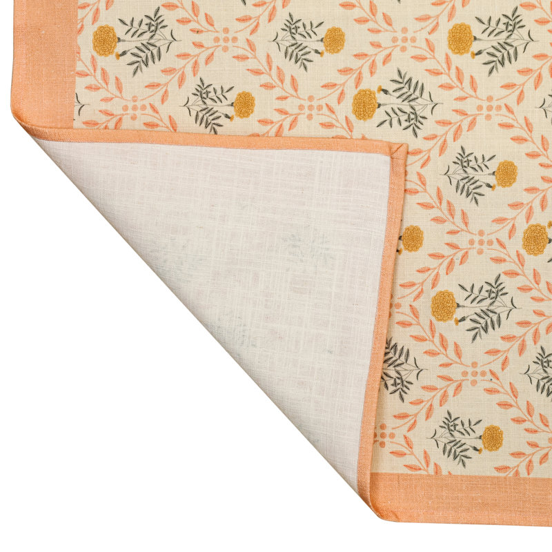 Dolce Blush Pink Natural Cotton Table Cloth 70x140"