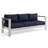 Shore Outdoor Patio Aluminum Sofa-1247526538