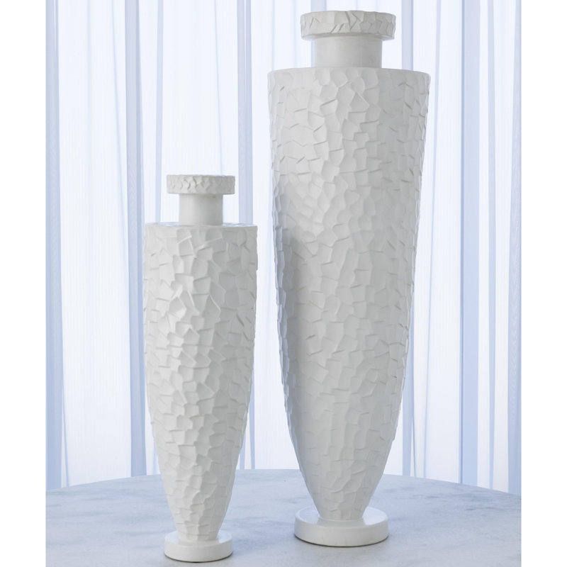 Monumental Chiseled Vase-Lg, 44.25" H x 13.75" W x 13.75" D