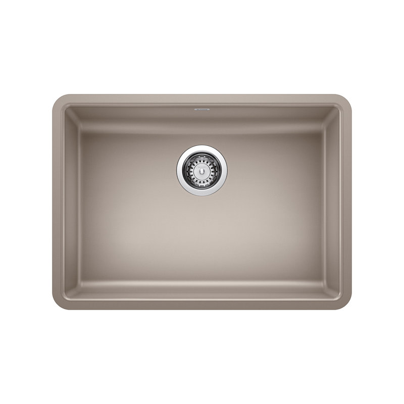 Precis SILGRANIT 25" L x 18'' W Undermount ADA Kitchen Sink, Truffle