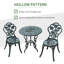 Charlton Garden Bistro Set 3 Piece Outdoor with Umbrella Hole Green