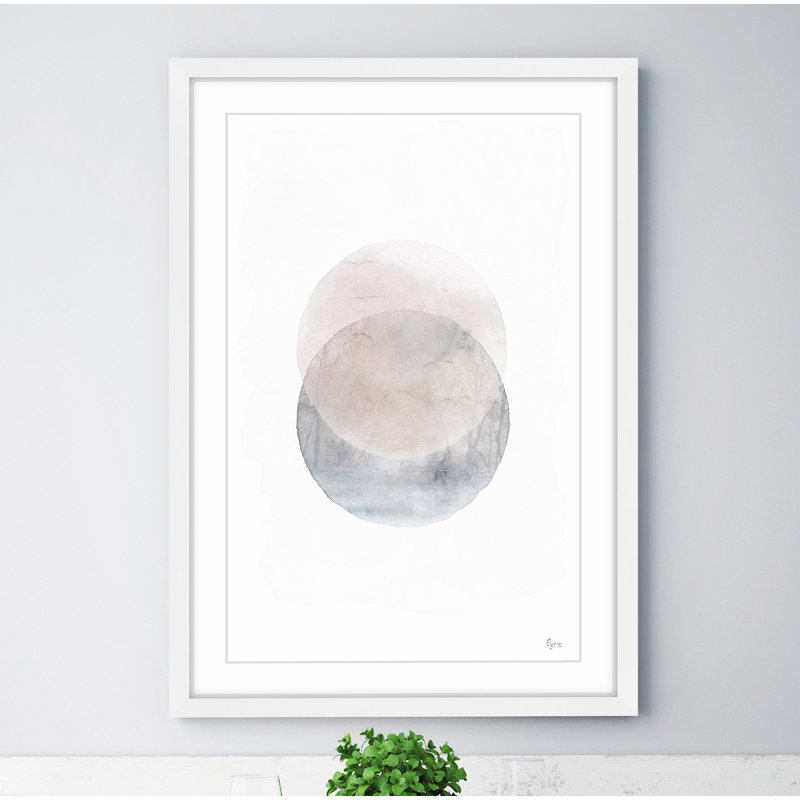 « two sphères »-cadre photo imprimé sur papier, H 18 po x l 12 po x P 1,5 po, Cadre blanc