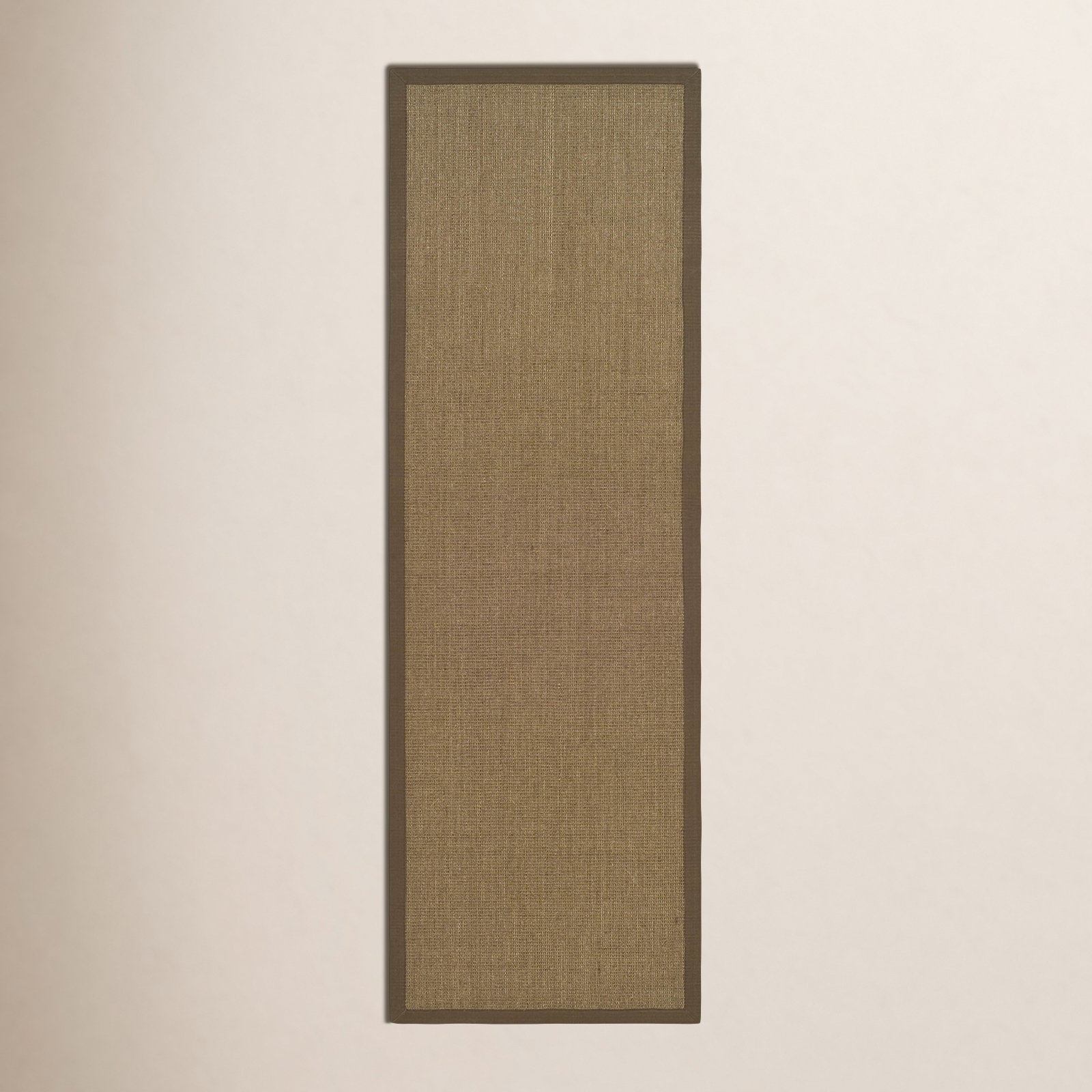 Brown Hand-Woven Jute Rug, Runner 2'6" x 12'