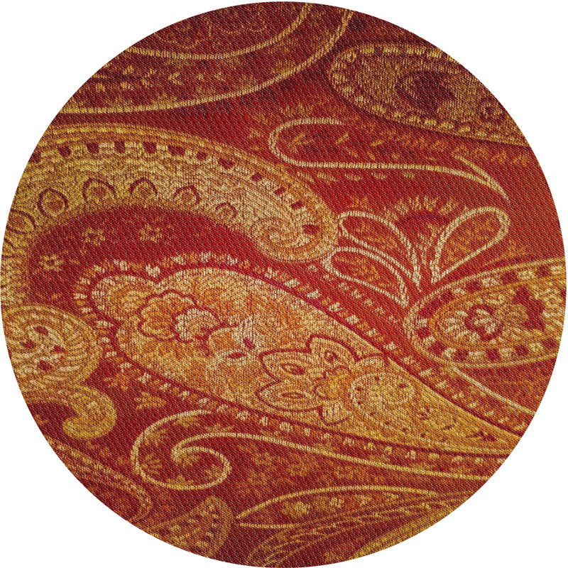 Paisley Indoor Rug, Round 5'