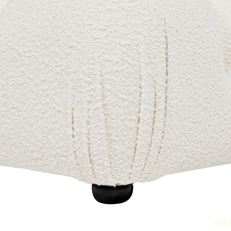 Marcel 36" Bubble Modular Modern Cocktail Ottoman,   Boucle, White Boucle