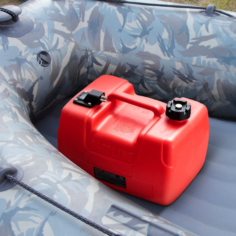 Boat Fuel Tank, 3.17-Gallon/12-L Marine Outboard Transfer Tank, Transfer Tank with 9.8ft Hose, Gauge for Outboard Engine, Yacht, Fishing Boat, Deck, Red