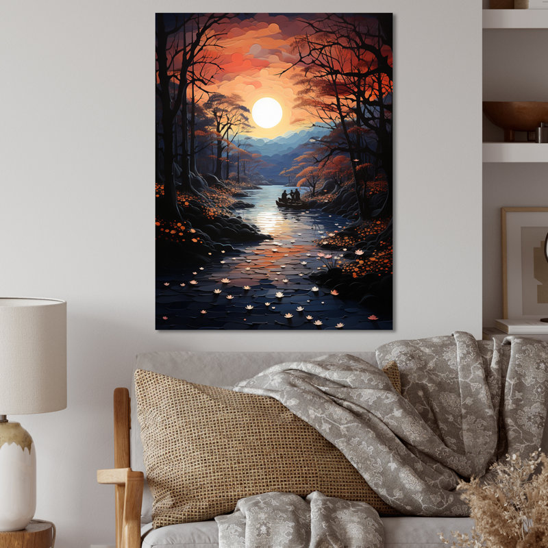 Décoration murale Winters River Papercut I - Paysages, H 40 po x l 30 po x P 1 po
