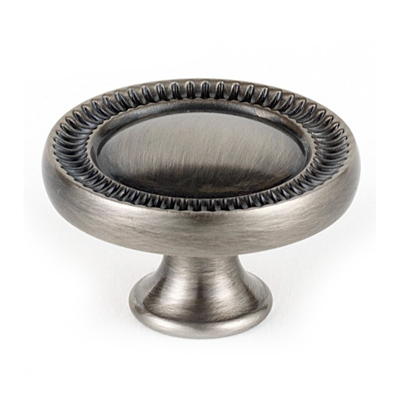 Regal Mushroom Knob, Pewter, 0.88" H x 1.5" W x 0.63" D