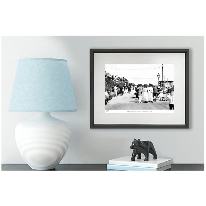 Eastbourne, Grand Parade 1910 by Francis Frith - Single Picture Frame Print, 40cm H x 50cm W x 2.3cm D, Light Grey/Black
