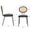 Chaises de salle à manger à dossier en rotin de 16 po de style Mid-Century-980825249-980825251
