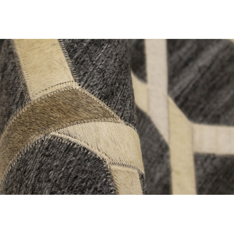 Performance Leather Geometric Indoor Rug