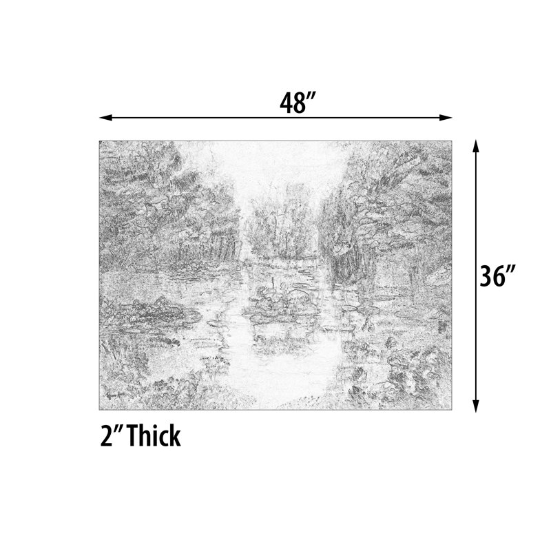 Le Beau Giclee by AFD Home 11158364 Enchanting Pond Diptych Gallery Wrap, 36-Inch by 48-Inch