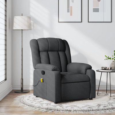 vidaXL Massage Recliner Chair, Adjustable, Fabric