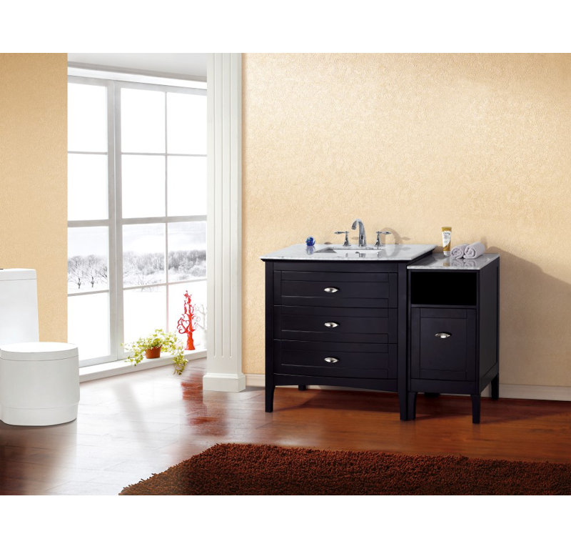 Base de meuble-lavabo simple 35 po seulement, Espresso