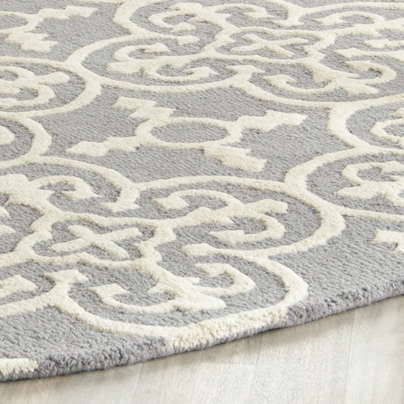 Cambridge Hand Tufted Wool Ikat Rug, Round 4'