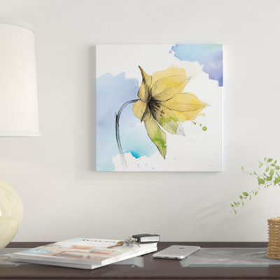 «Watercolor Graphite Flower VIII» par Avery Tillmon, reproduction d'art graphique sur toile tendue