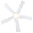 Modern 46" Indoor Matte White Downrod Mount Ceiling Fan with Integrated LED, Remote and  5 Two-Tone Blades-1581397346-1581397345