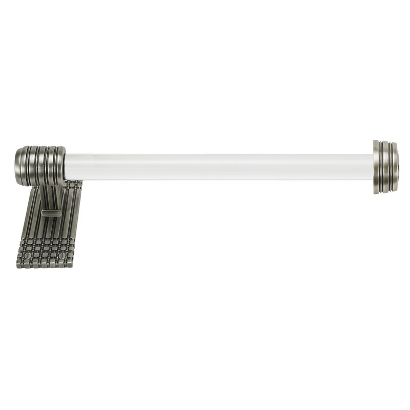 WILTON 12" HAND TOWEL RIGHT, ACRYLIC HANDLE; ANTIQUE NICKEL FINISH, 3.75" H x 8.75" W x 4.75" D, Antique Nickel