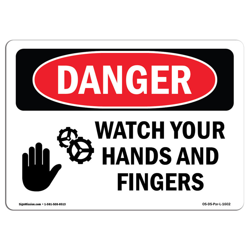Signe de danger, H 12 po x l 18 po x P 0,1 po