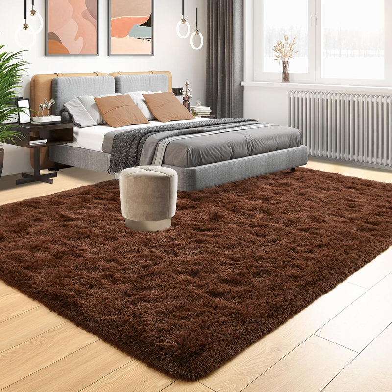 Solid Colour Shag Area Rug, Rectangle 245 x 305 cm