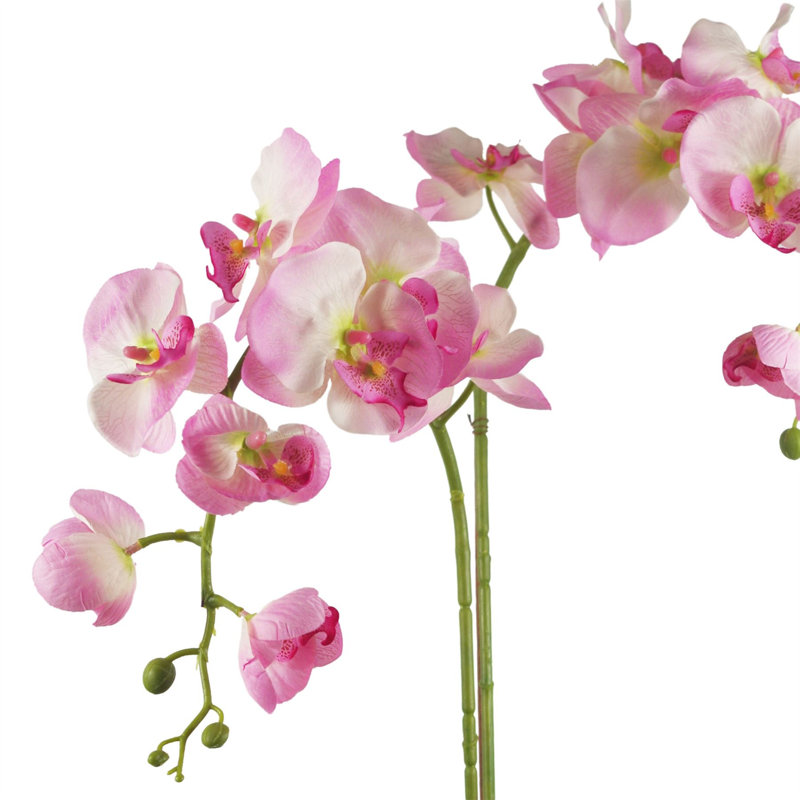 Fabric, Plastic, Faux Silk Artificial Arrangement in Planter, Light Pink