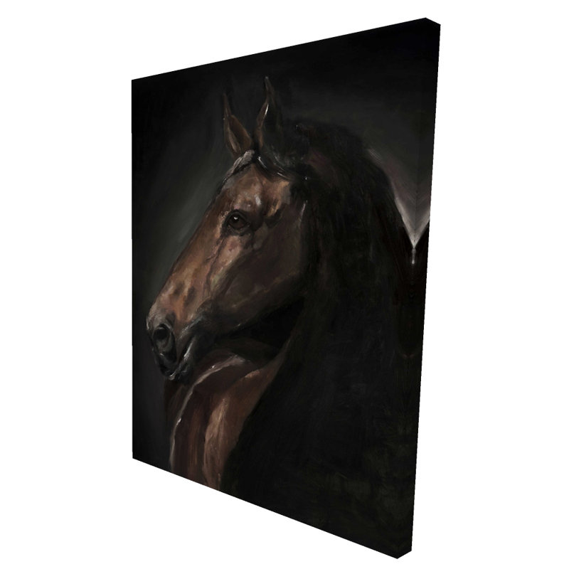 Spirit the Horse - Toile d'animaux de ferme noirs | Décoration intérieure