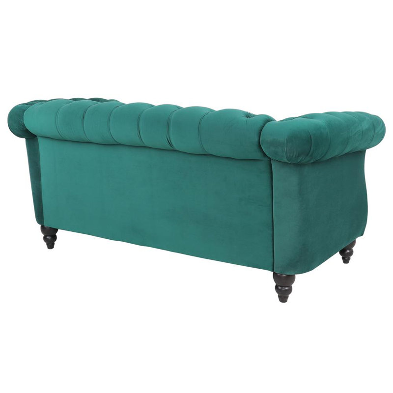 Famke Fabric 67'' Reception Loveseat, Green