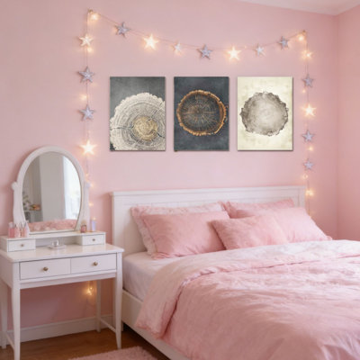3 pièces d'art sur toile neutre sans cadre 16 "x 24"
