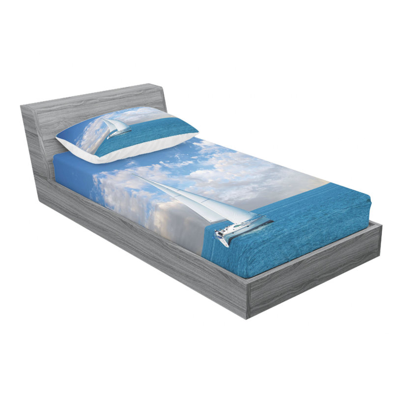 Microfiber Sheet Set, Twin Sheet Set with Fitted Sheet