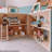 Teamson Kids Wooden Fold-Out Portable Wooden Dollhouse Cottage for 3.5" Dolls with Accessories