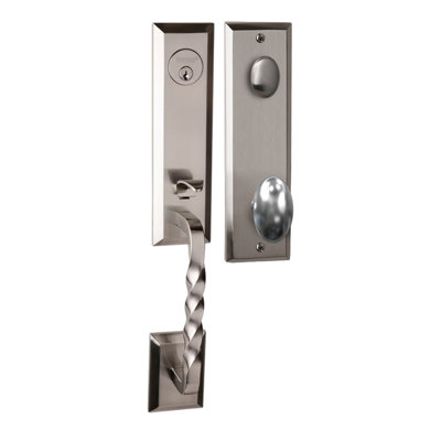 Ensemble de poignée Bravura 915-905 Active Jacksonville avec bouton Oxford en nickel satiné