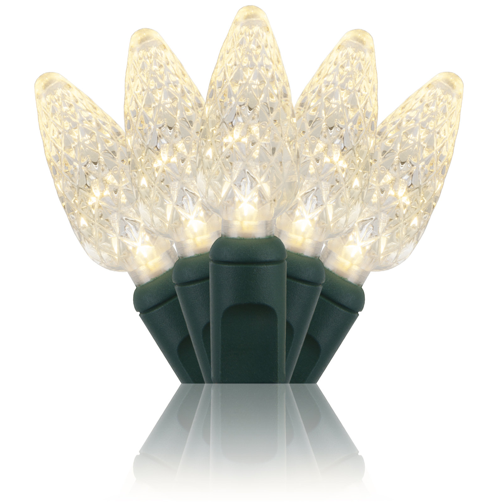 70-Light C6 LED Christmas String Lights, Warm White