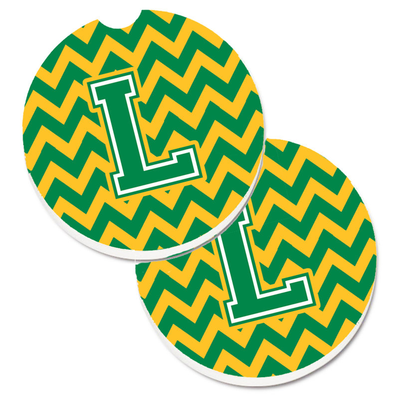 Sous-verre pour voiture, L, Vert/doré