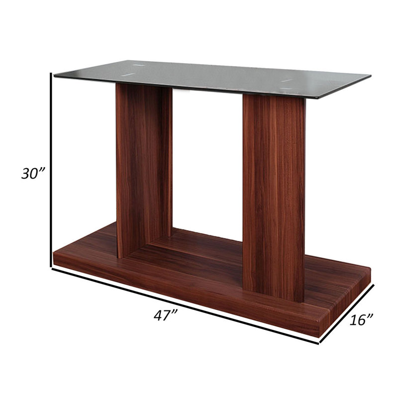 Console 47,25, Brun / noir