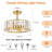 14.5" 4-Light Semi Flush Mount Ceiling Light Gold Frame Bright (Bulbs Not Included)-847492773