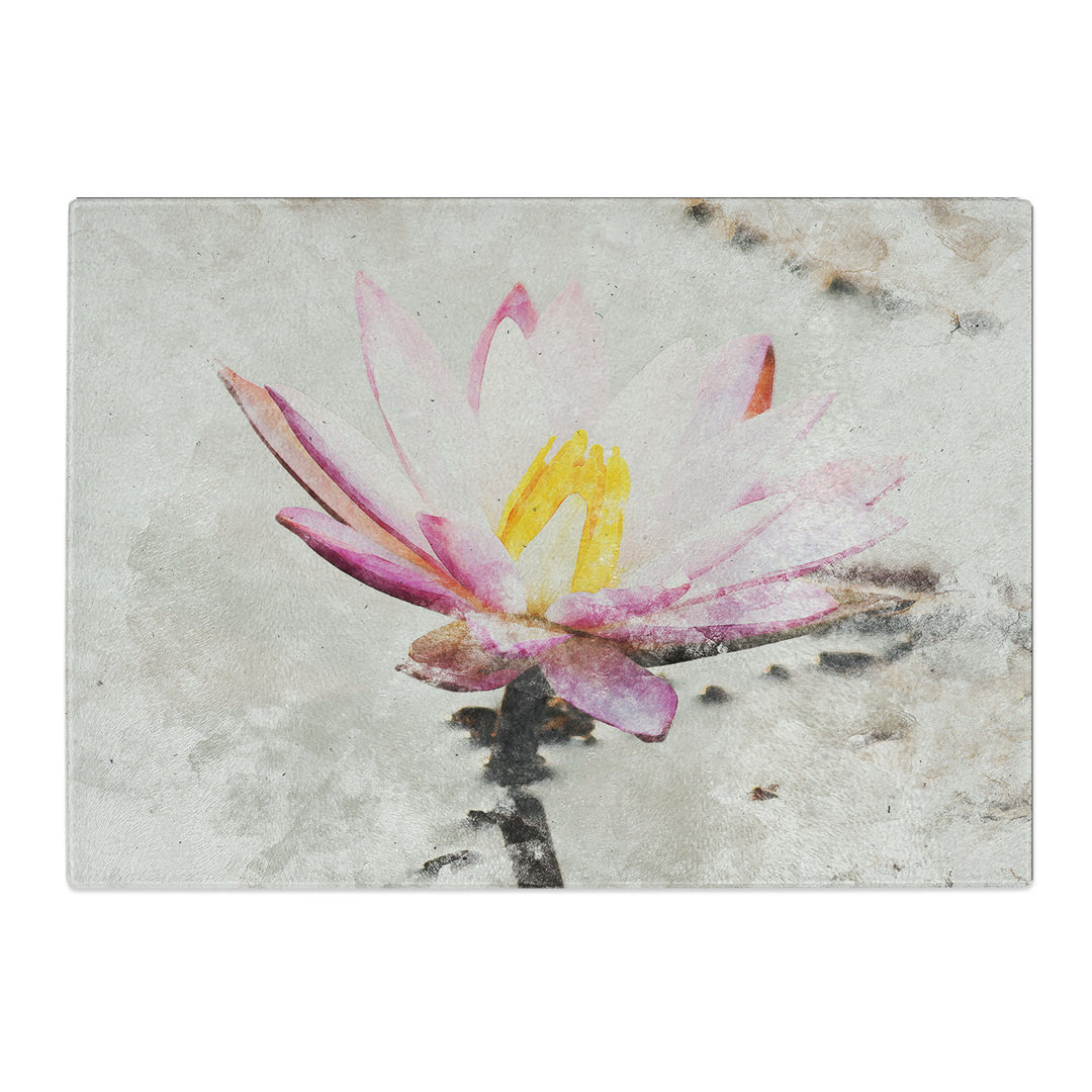 Beauty of a Water Lily Watercolour Chopping Board