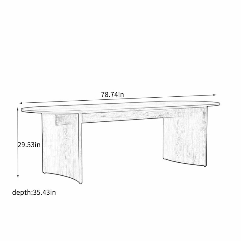 Valdek, H 29,53 po x L 78,74 po x l 35,43 po, Blanc patiné