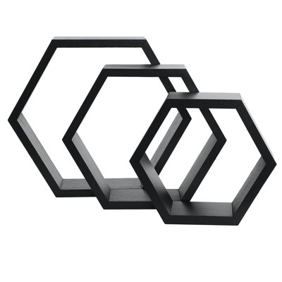 Hexagon Floating Shelves, Set of 3