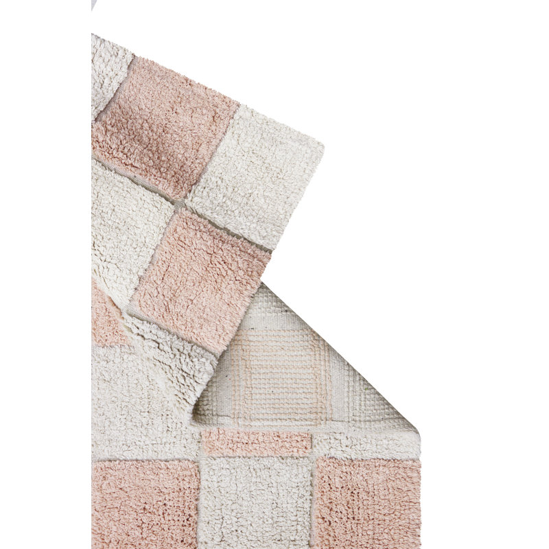 Washable Rug Kitchen Tiles Rose, Rectangle 4' x 5'3"