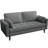 2 Seater Fabric Sofa Couch with Side Storage Pockets-501717660