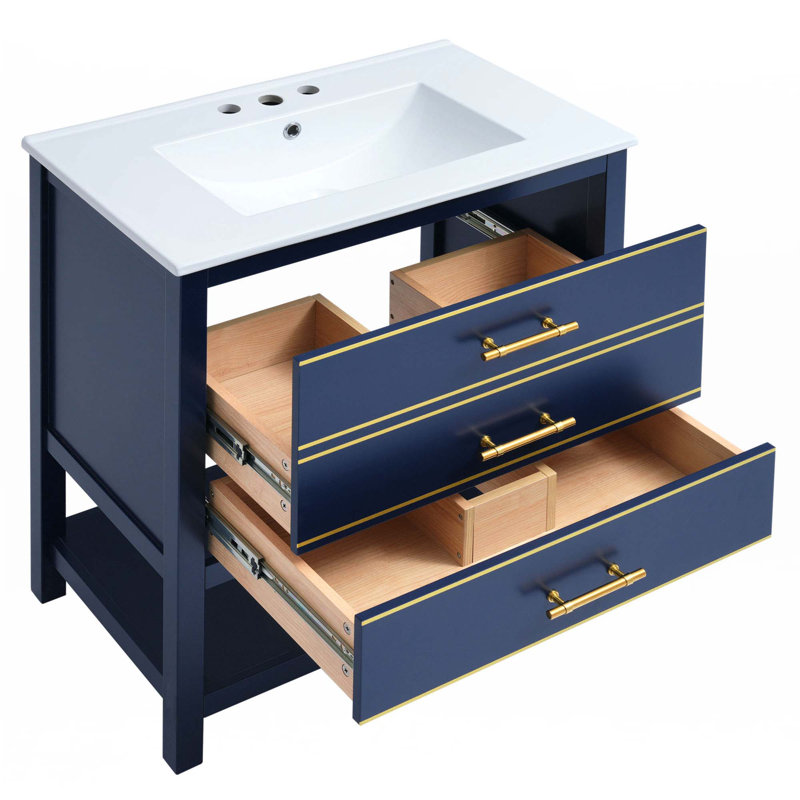 Armoire de meuble-lavabo 30 po, Marine