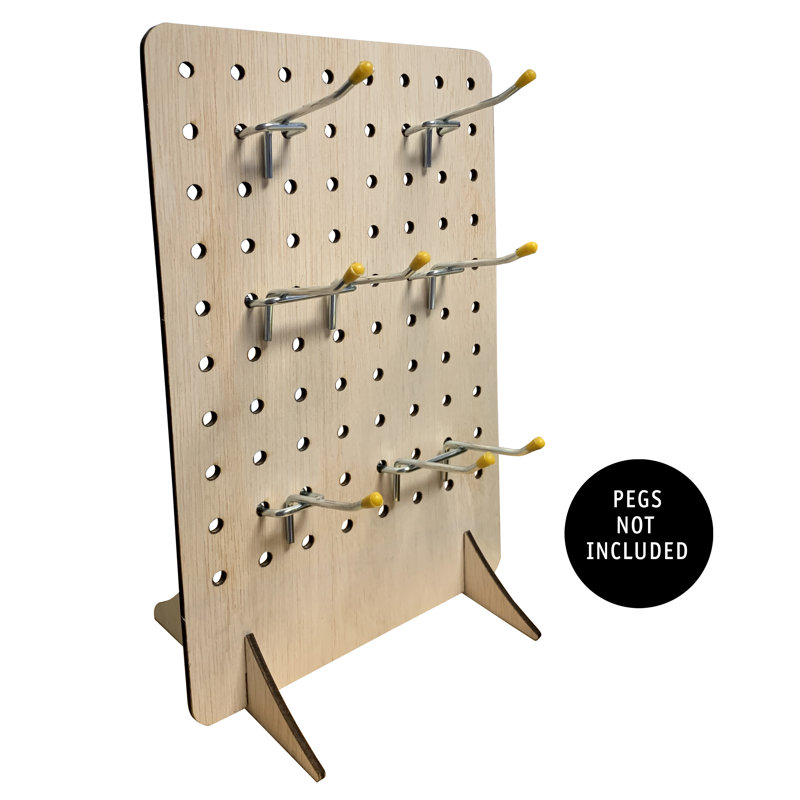 Ensemble de lattes en bois / panneau perforé, H 12 po x l 10,5 po x P 5,9 po