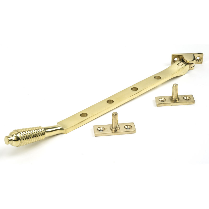 Reeded Stay Door Accessory, Polished Brass