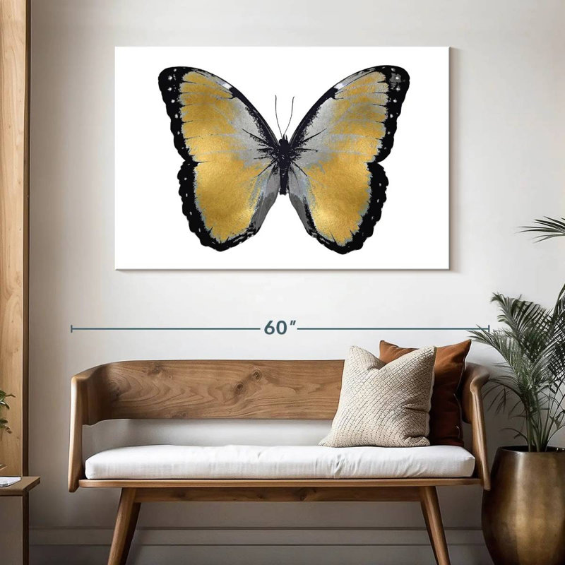 Papillon en métal I, H 32 po x l 48 po
