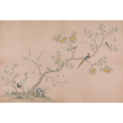 Papier peint chinois avec grue amovible