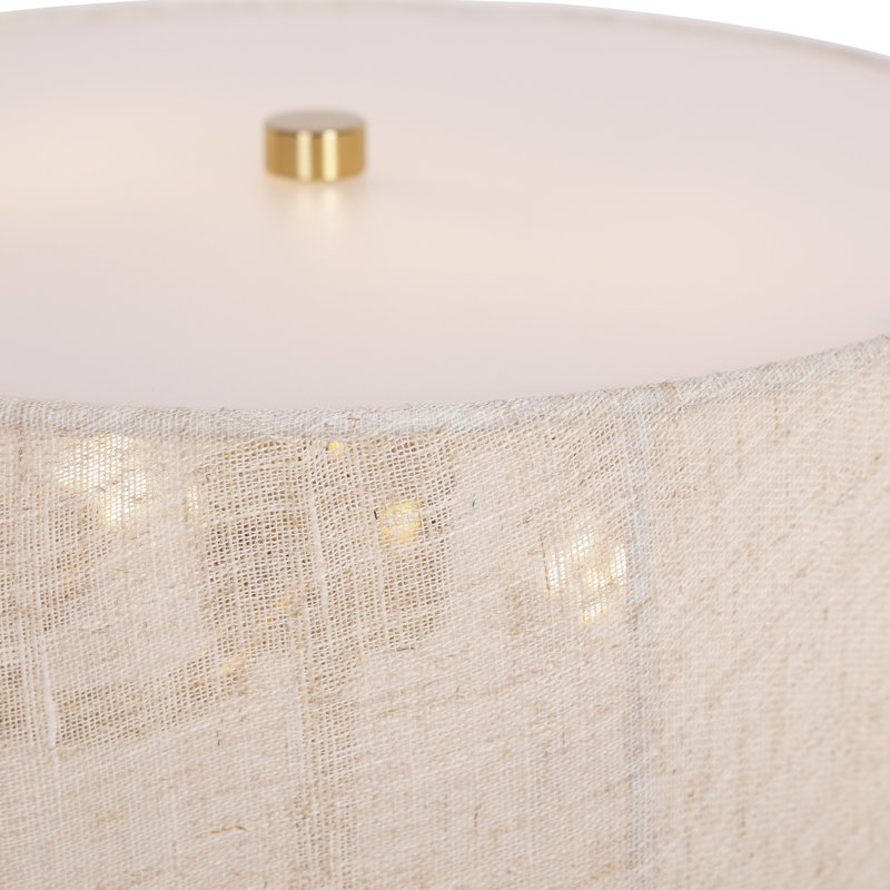2-Light Fabric Semi-Flush Mount