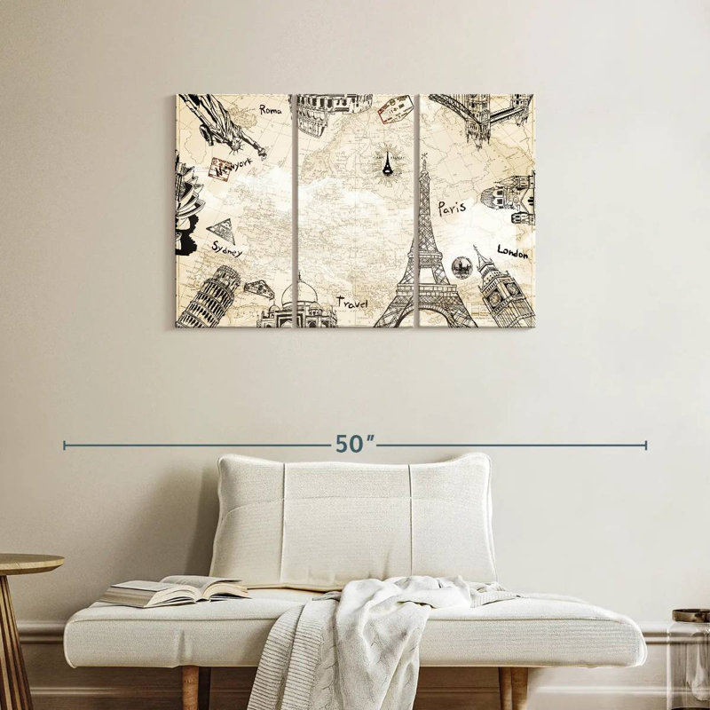 Senne Travel World Adventure, 24" H x 38" W