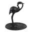 Héron décoratif en métal, sculpture d'oiseau, pour la décoration de table - Objet décoratif moderne de style côtier pour le salon - Lot de 1, 20 cm, noir