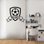 Autocollant mural sport thème football - autocollant en vinyle personnalisé pour chambre d'enfant, salle de jeux ou chambre de bébé, adhésif durable, amovible sans dommages, option de bon cadeau DS-30