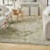 Haydel Oriental Machine Washable Power Loom Polyester Area Rug in Ivory/Green
